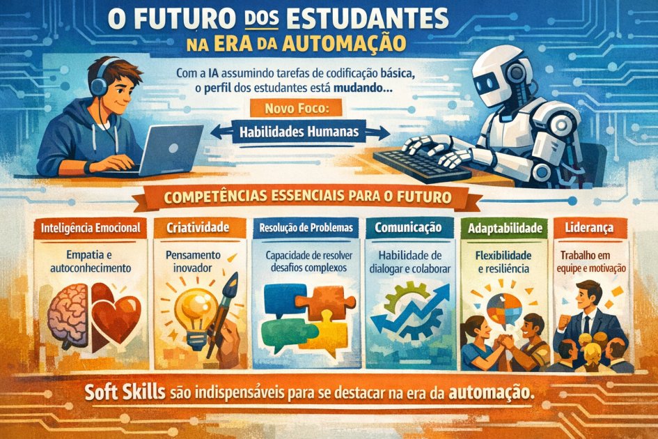 IA e o Novo Jogo Profissional: Por Que Suas Soft Skills São o Seu Superpoder no Futuro Digital