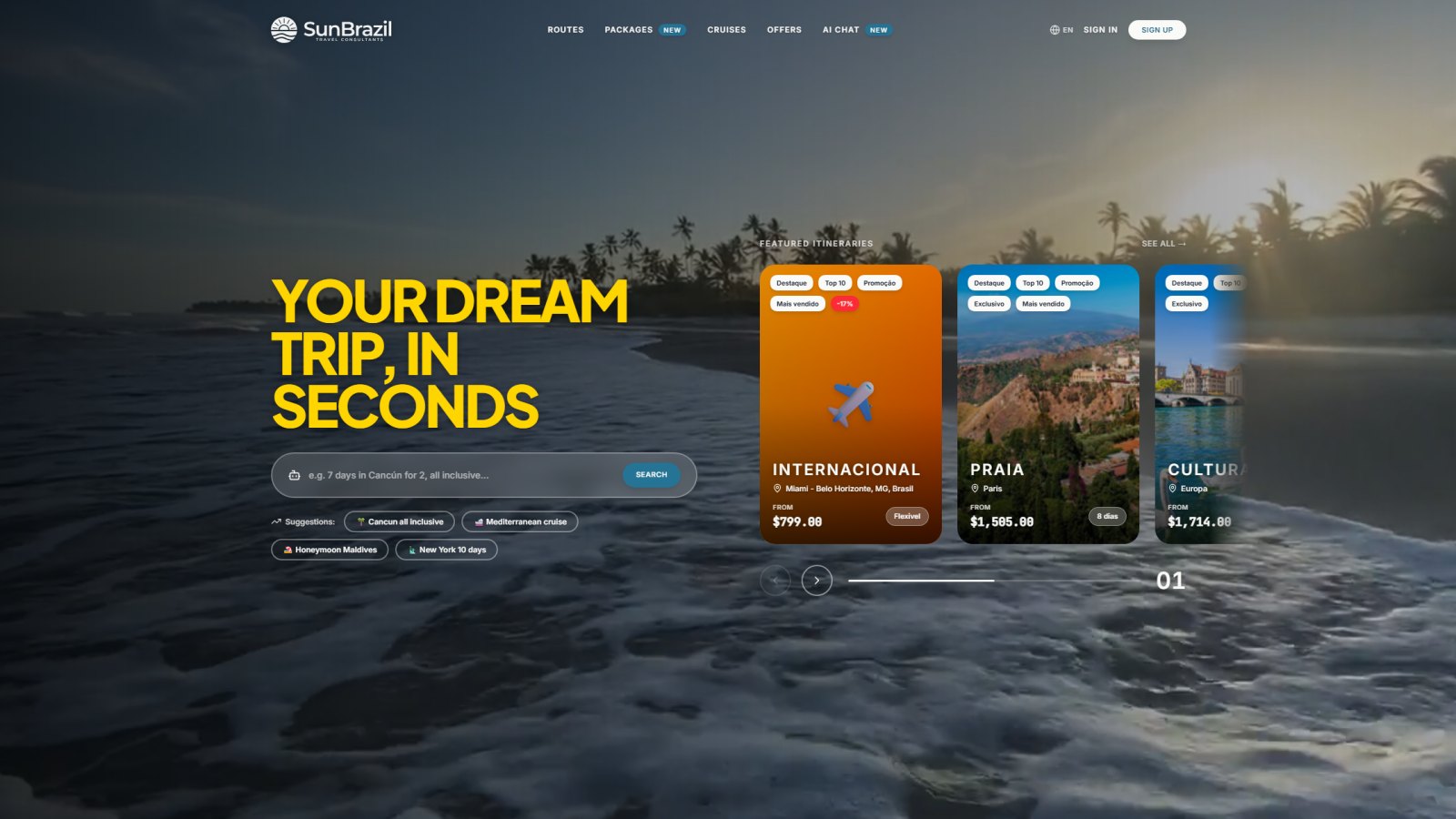 Sun Brazil — Plataforma de Turismo com IA